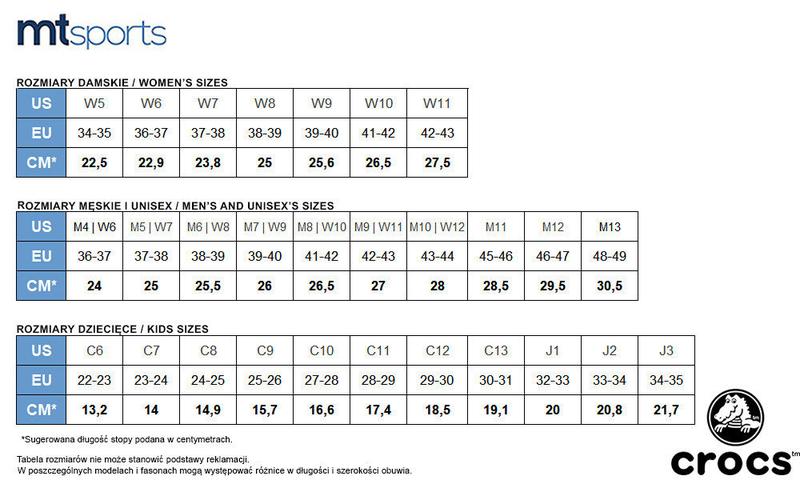 Dobór rozmiaru Crocs 5