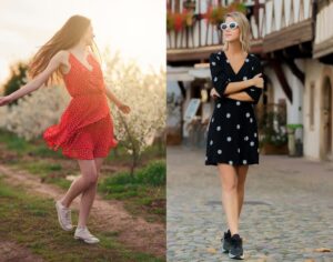 Jakie buty do sukienki w grochy wybrać, aby podkreślić swój styl?